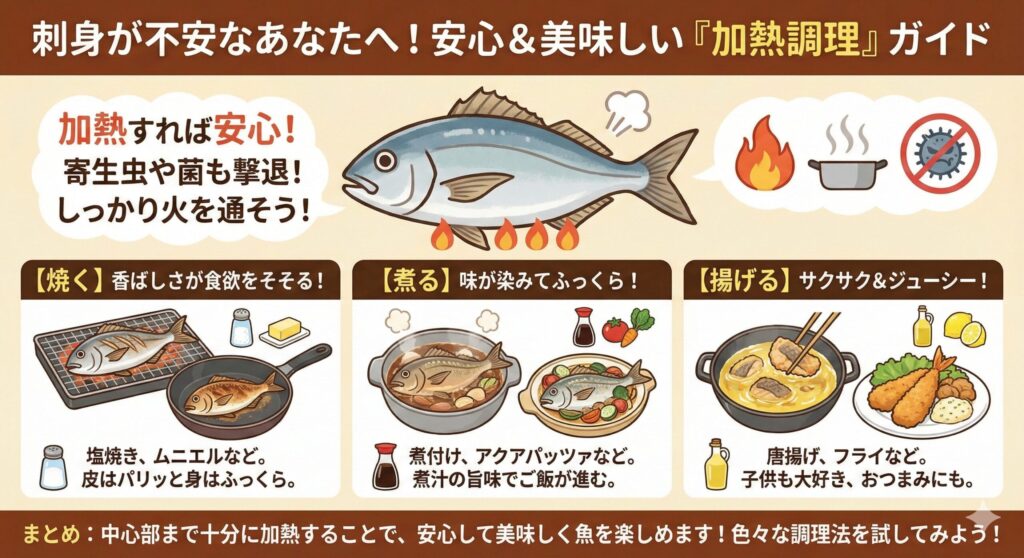 刺身が不安な人におすすめの加熱調理