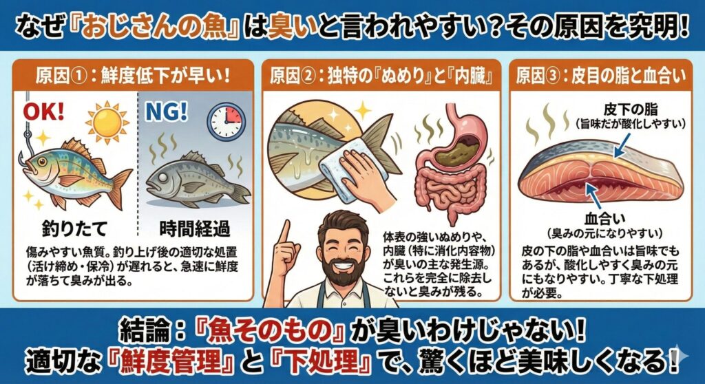なぜおじさんの魚は臭いと言われやすいのか