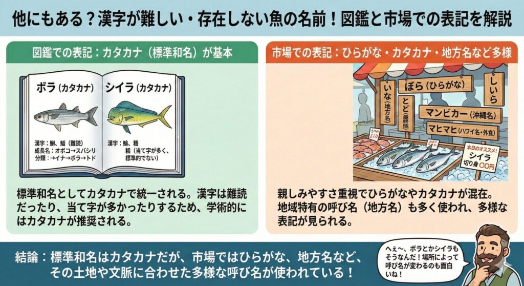 他にもある？漢字が難しい・存在しない魚の名前