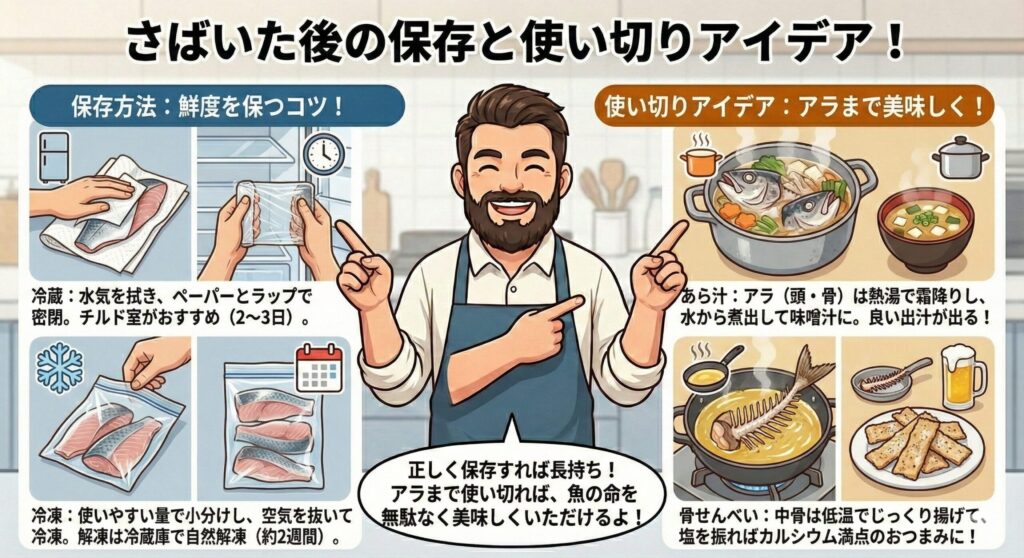 さばいた後の保存と使い切りアイデア