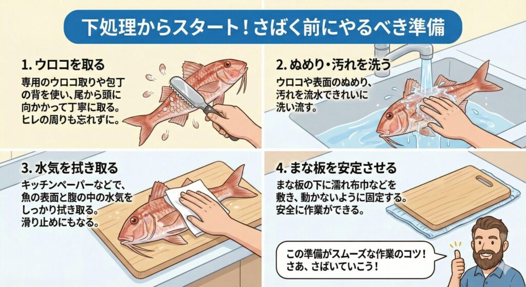 下処理からスタート！さばく前にやるべき準備