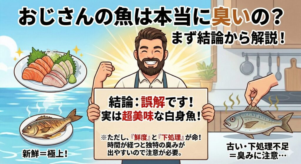 おじさんの魚は本当に臭いの？まず結論から解説