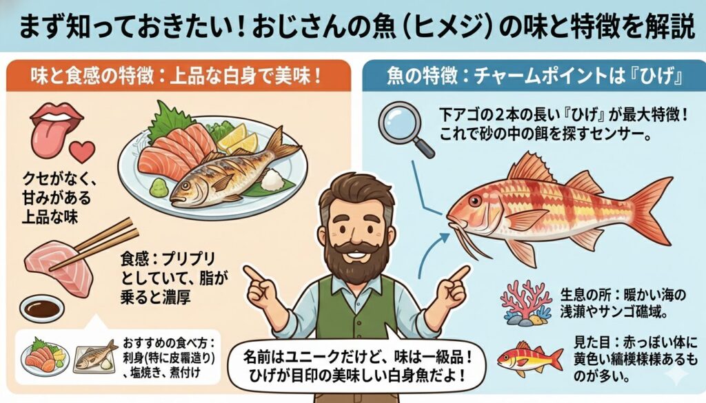 まず知っておきたい!おじさんの魚の味と特徴