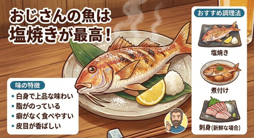 おじさんの魚は塩焼きが最高？味の特徴を解説