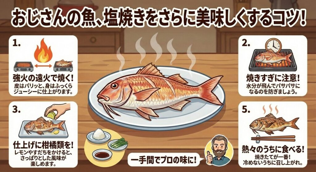 おじさんの魚の塩焼きをもっと美味しくするコツ