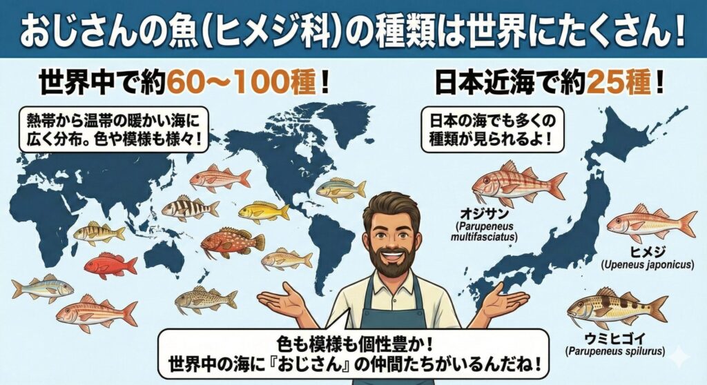 おじさんの種類はどのくらいいるの？