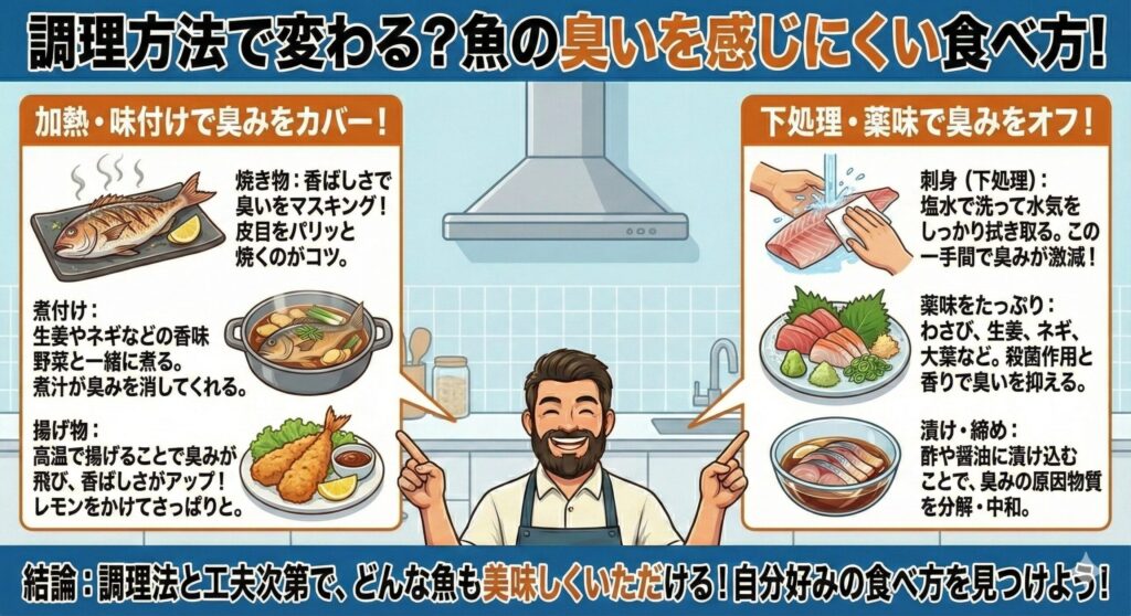 調理方法で変わる？臭いを感じにくい食べ方