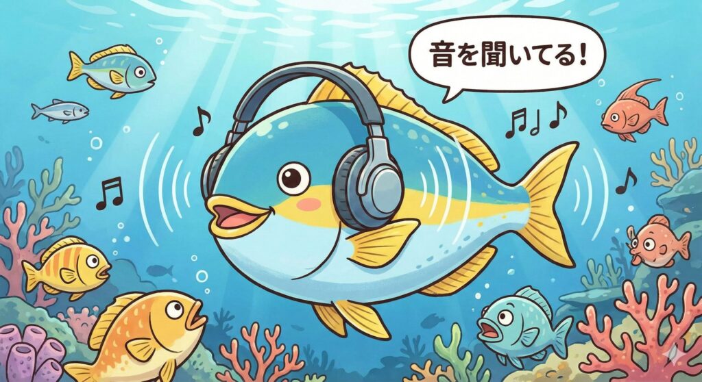 魚は音を聞いている