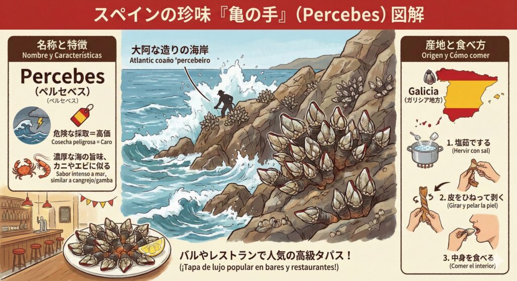 スペインでの亀の手