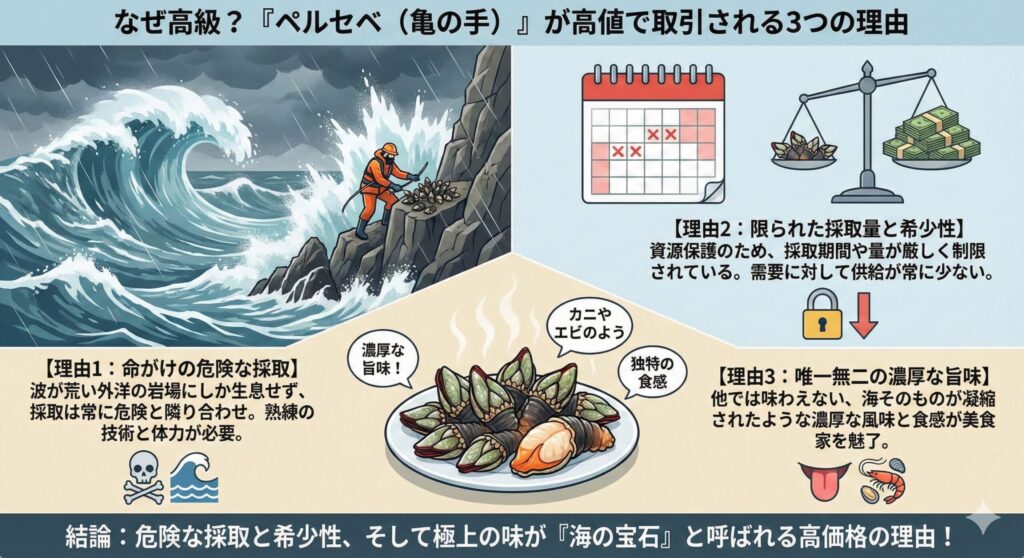 ぺルセベ(亀の手)が高級食材といわれる理由