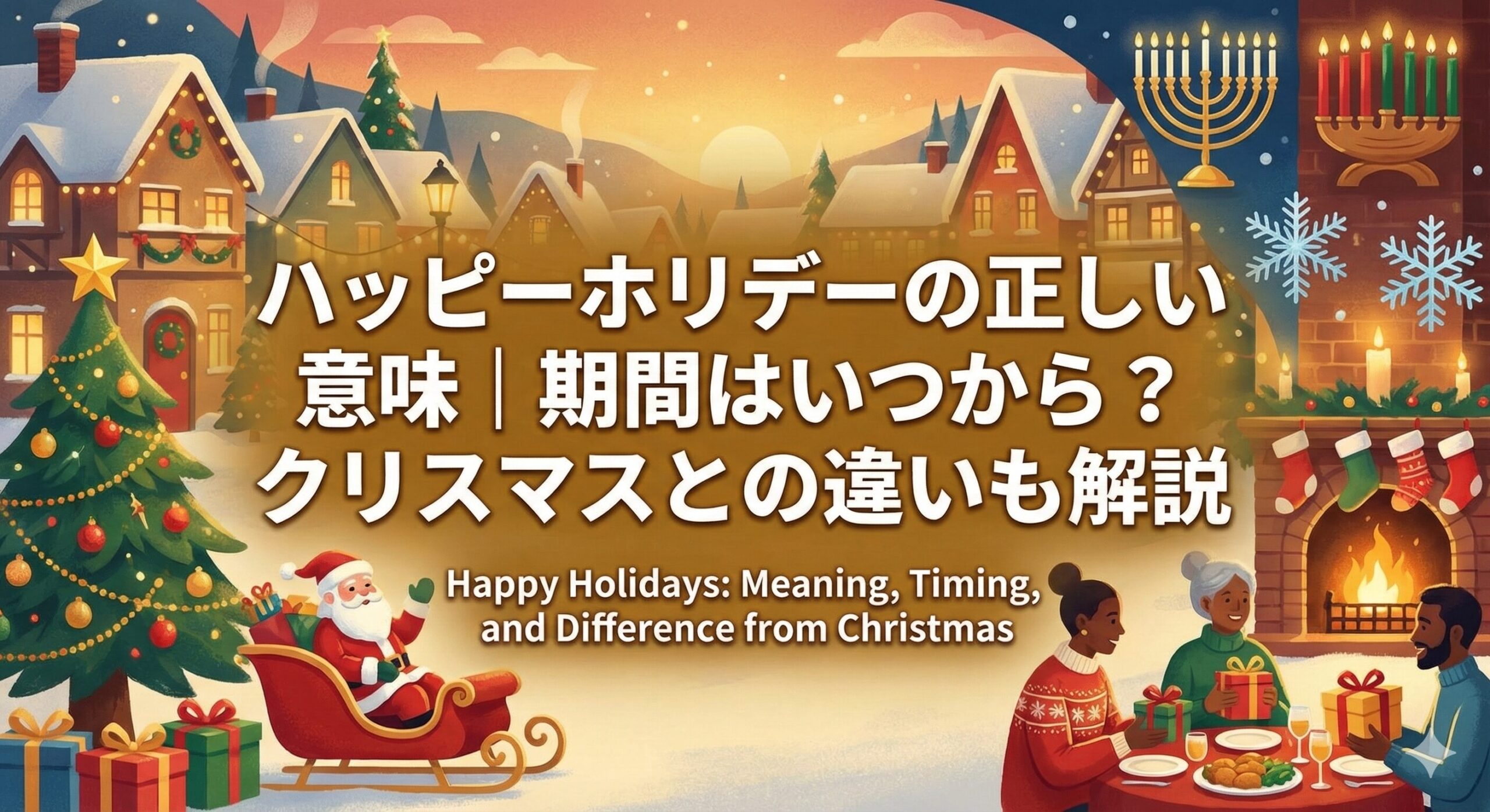 「ハッピーホリデー」の正しい意味｜期間はいつから？クリスマスとの違いも解説