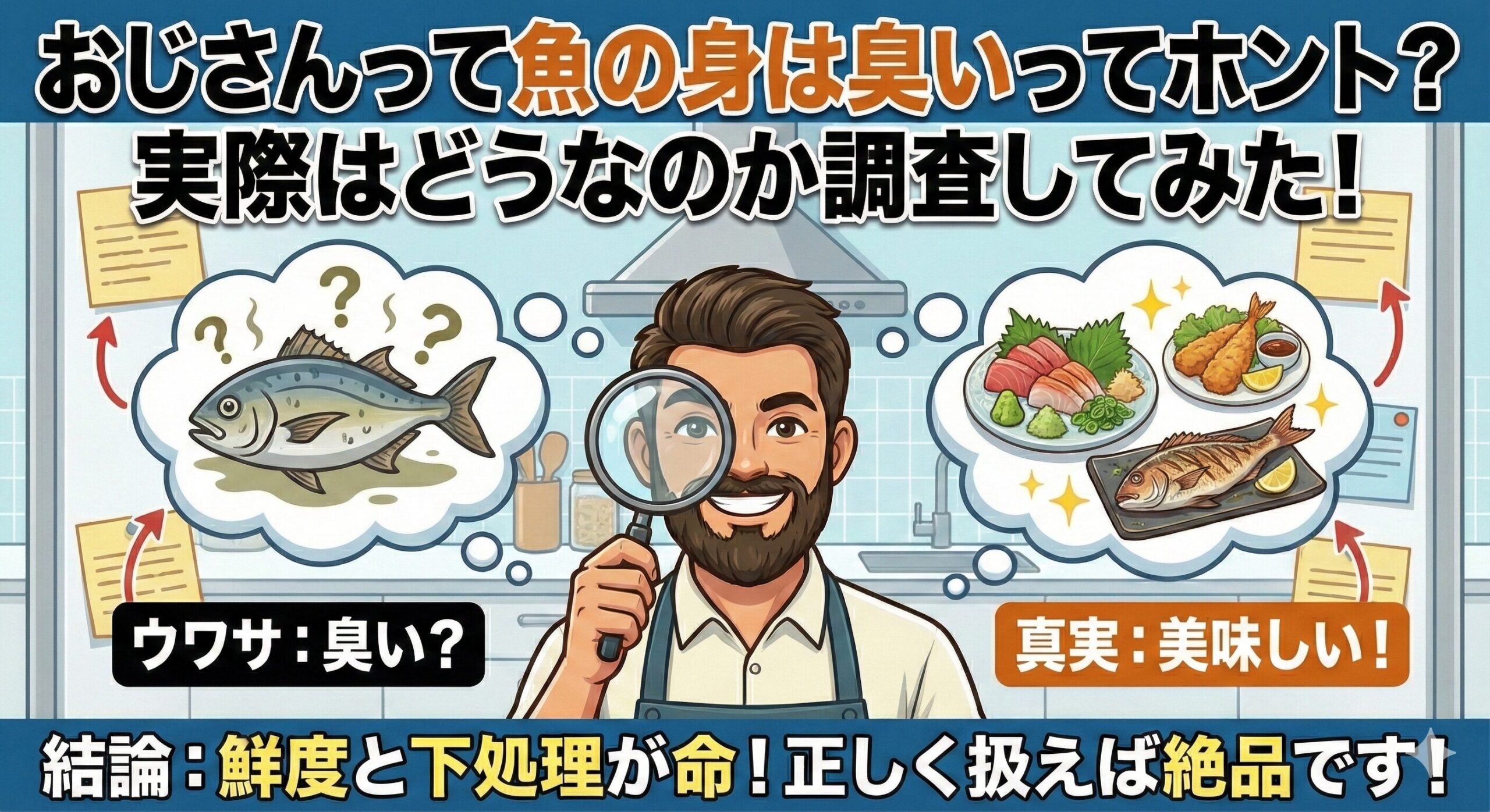 おじさんって魚の身は臭いってホント？実際はどうなのか調査してみた