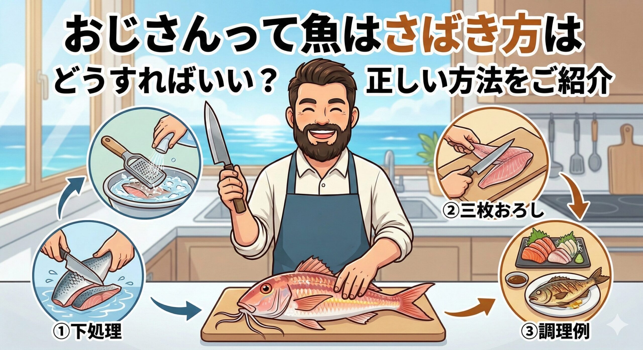 おじさんって魚はさばき方はどうすればいい？正しい方法をご紹介