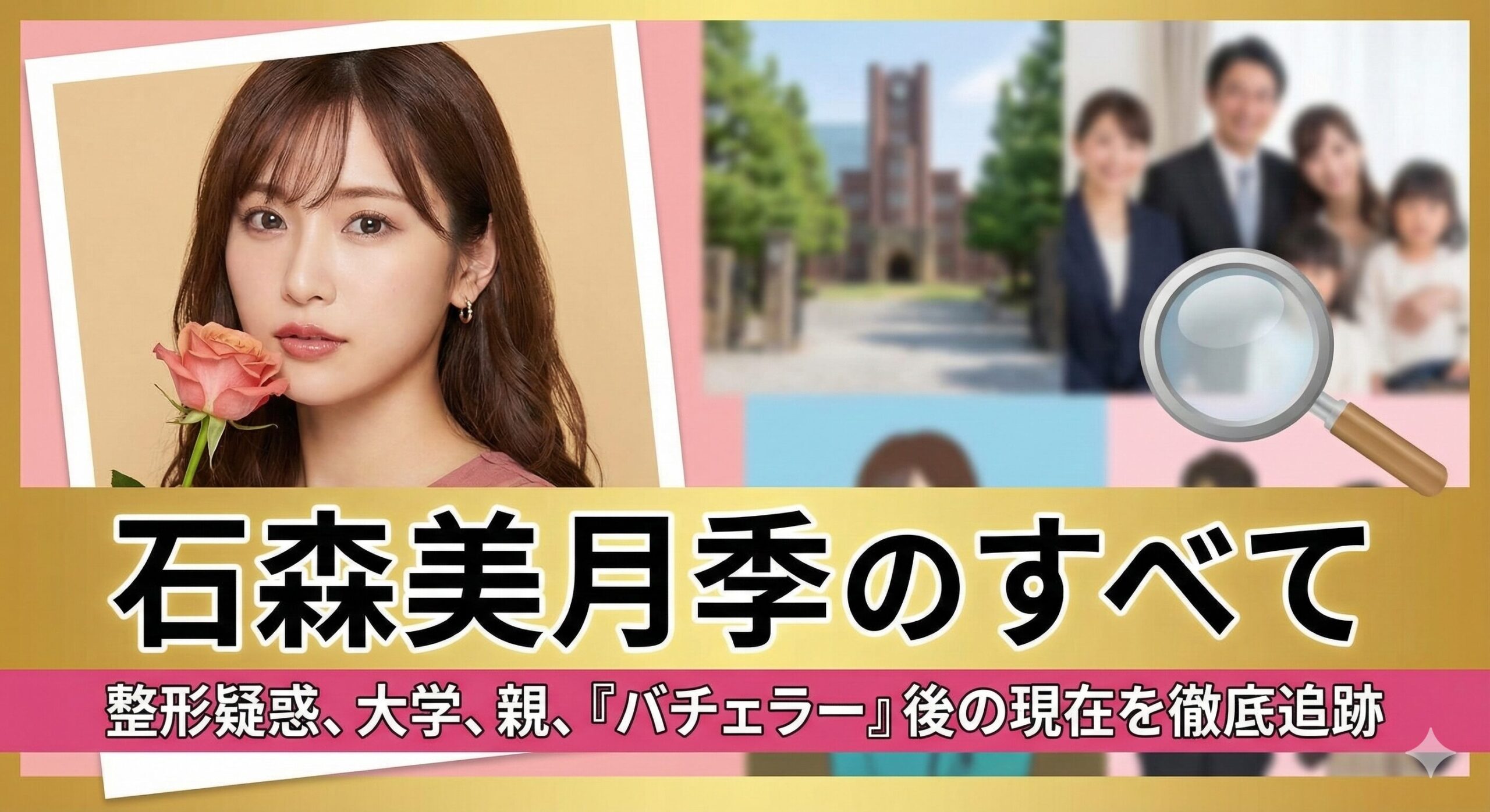 石森美月季のすべて｜整形疑惑、大学、親、『バチェラー』後の現在を徹底追跡