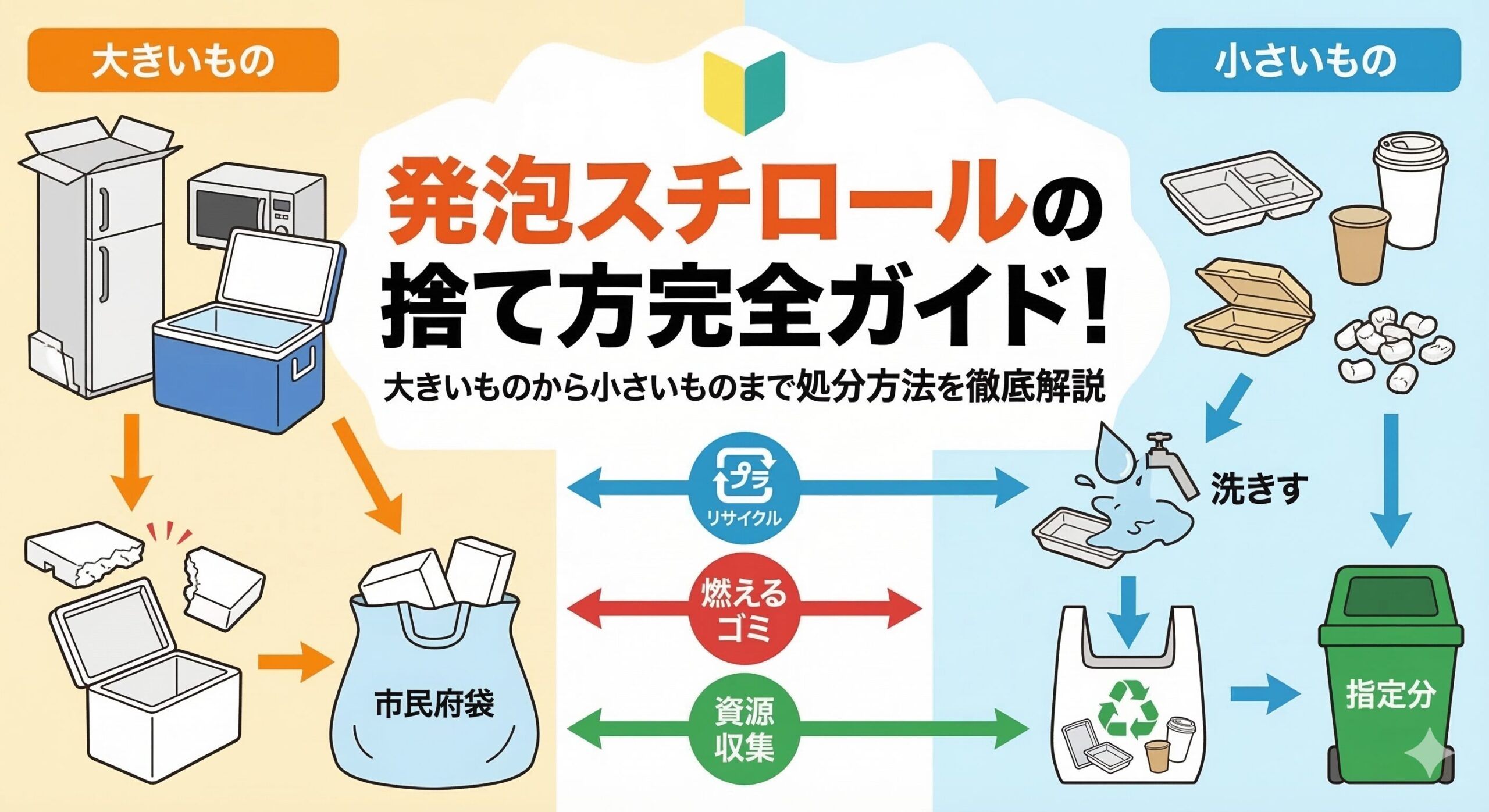 発泡スチロールの捨て方完全ガイド！大きいものから小さいものまで処分方法を徹底解説