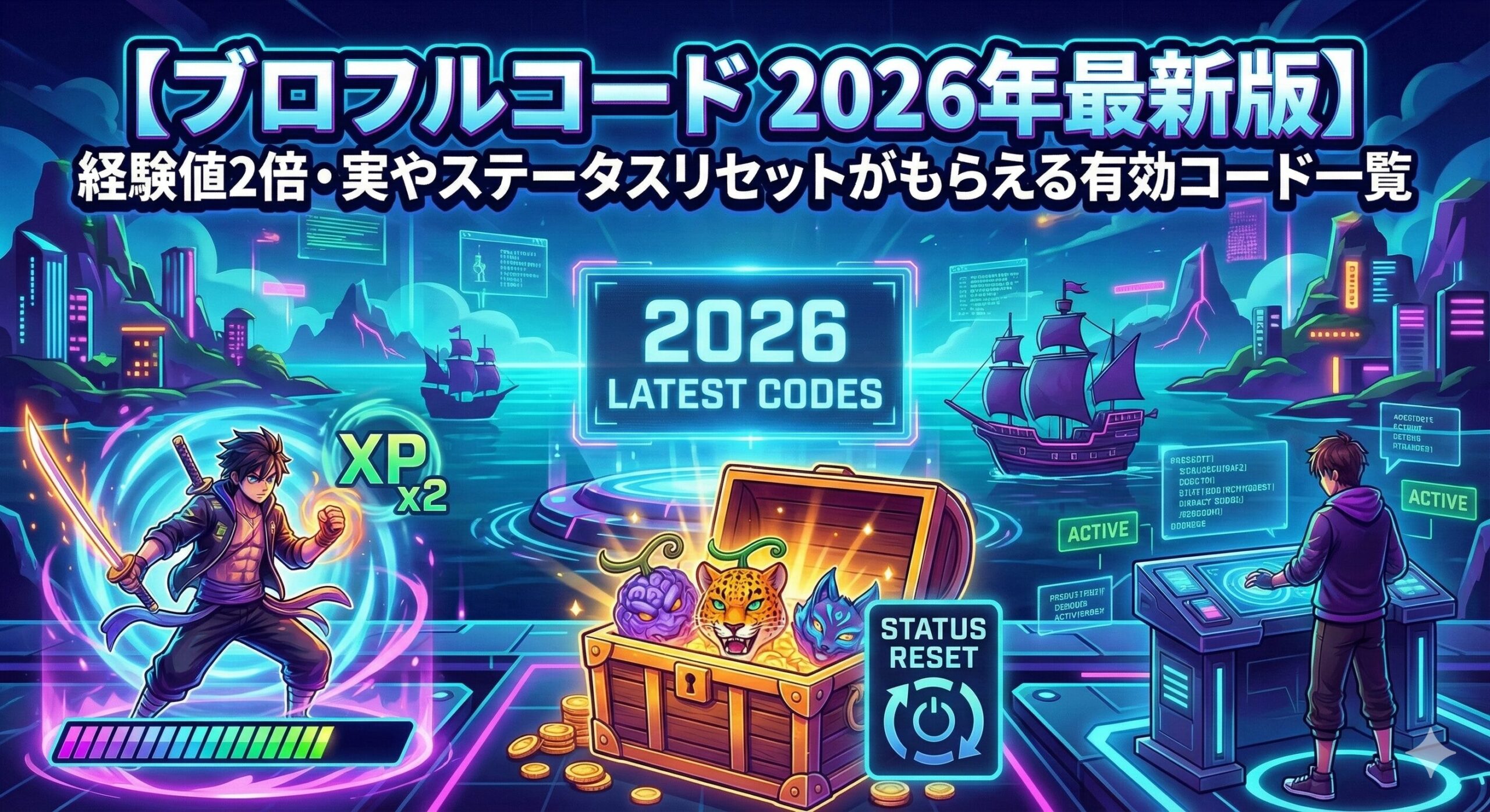 【ブロフルコード 2026年最新版】経験値2倍・実やステータスリセットがもらえる有効コード一覧