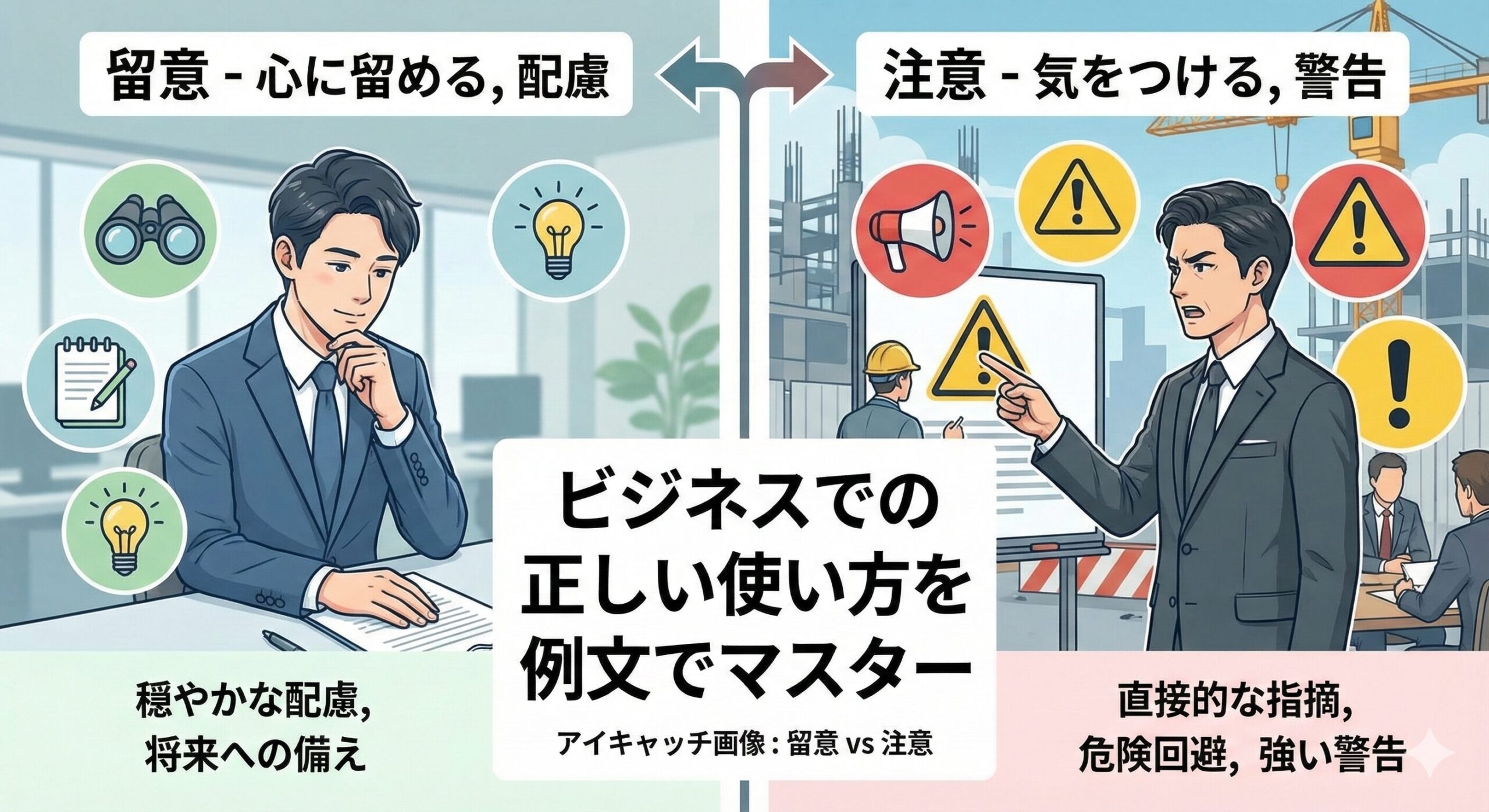「留意」と「注意」の違い｜ビジネスでの正しい使い方を例文でマスター