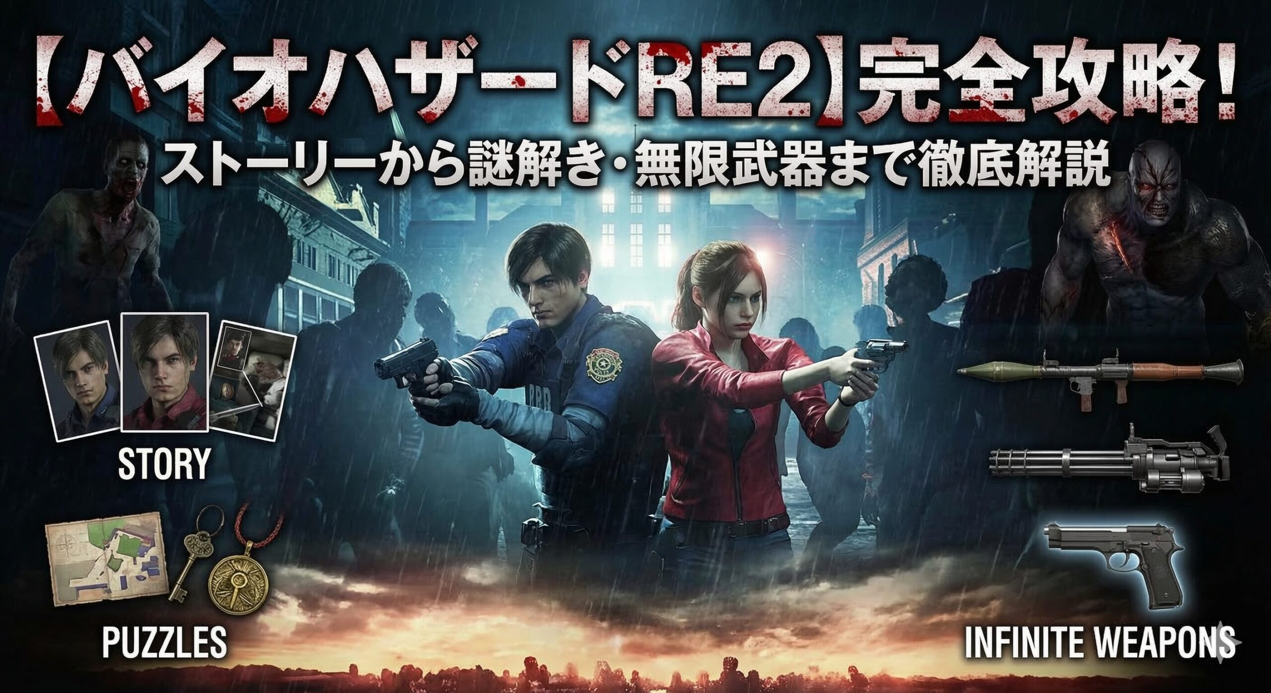 【バイオハザードRE2】完全攻略！ストーリーから謎解き・無限武器まで徹底解説