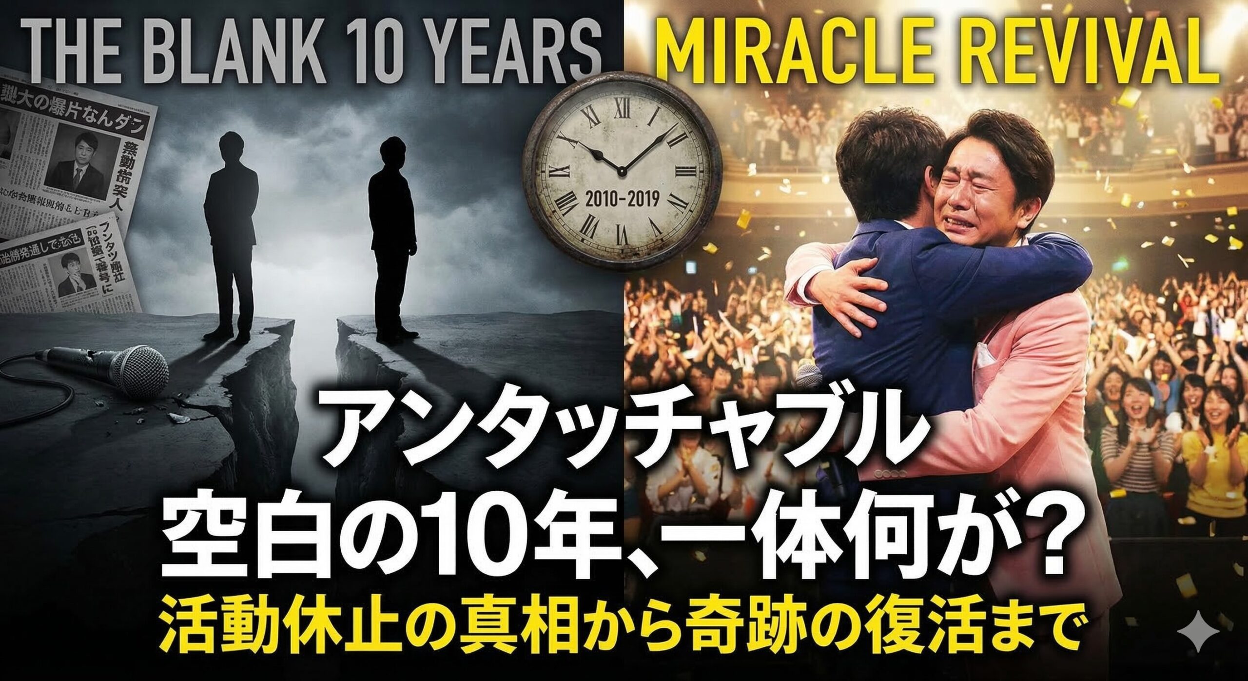 アンタッチャブルの空白の10年、一体何が？活動休止の真相から奇跡の復活まで